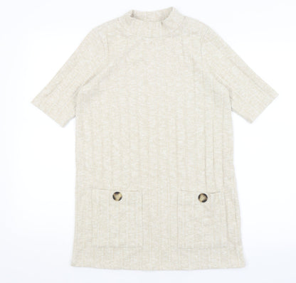 Womens UK Size 14 F&F Beige Vest Jumper