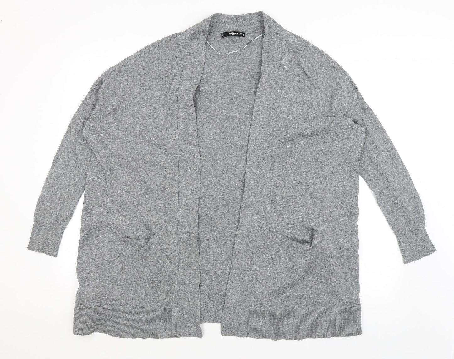 Womens UK Size S Mango Grey Wrap Jumper