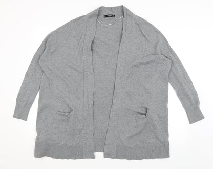 Womens UK Size S Mango Grey Wrap Jumper