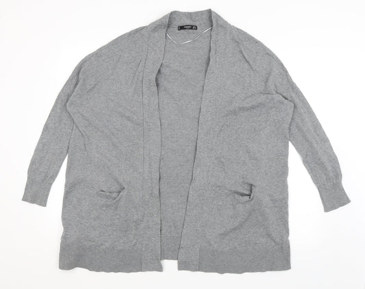 Womens UK Size S Mango Grey Wrap Jumper