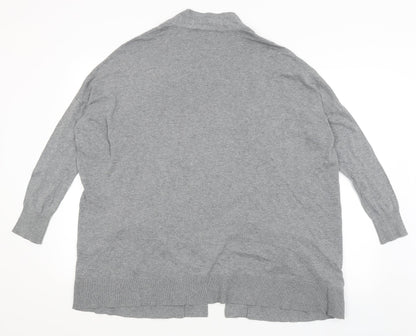Womens UK Size S Mango Grey Wrap Jumper