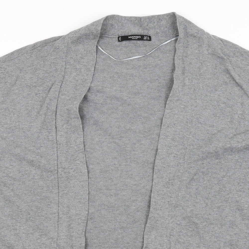 Womens UK Size S Mango Grey Wrap Jumper