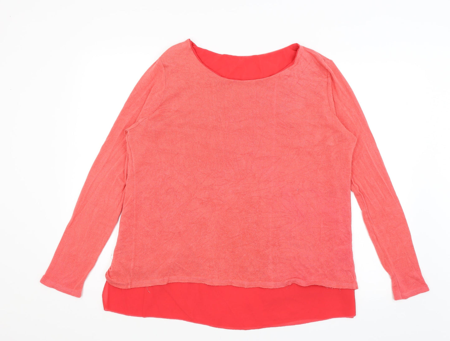 Womens UK Size L Preworn Red Pullover Jumper