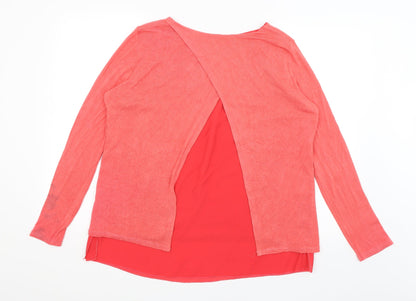 Womens UK Size L Preworn Red Pullover Jumper