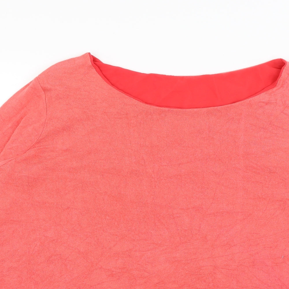 Womens UK Size L Preworn Red Pullover Jumper