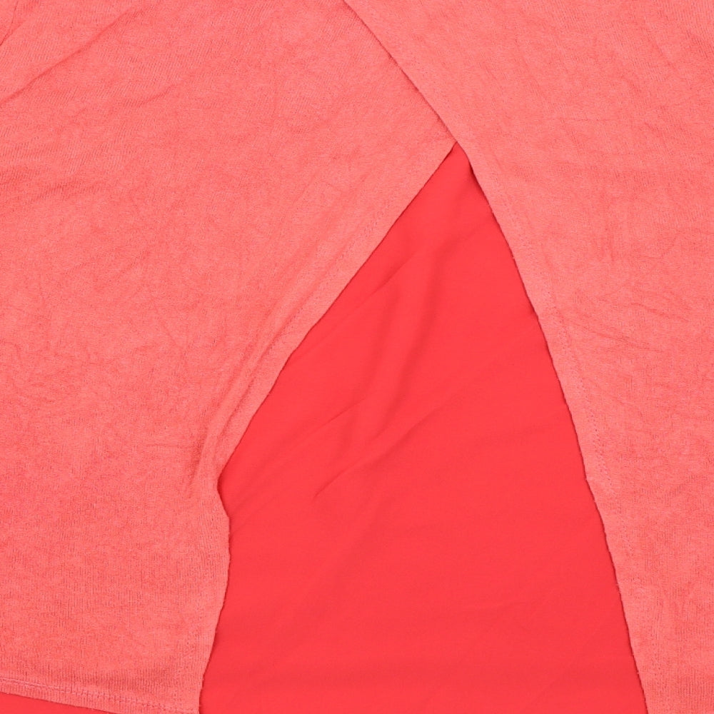 Womens UK Size L Preworn Red Pullover Jumper