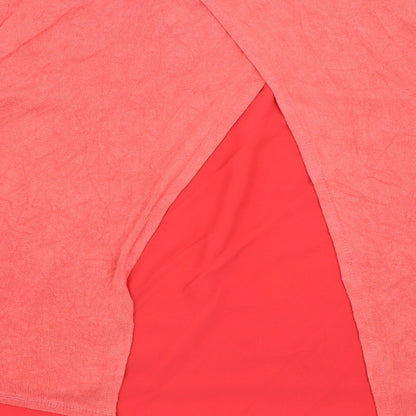 Womens UK Size L Preworn Red Pullover Jumper