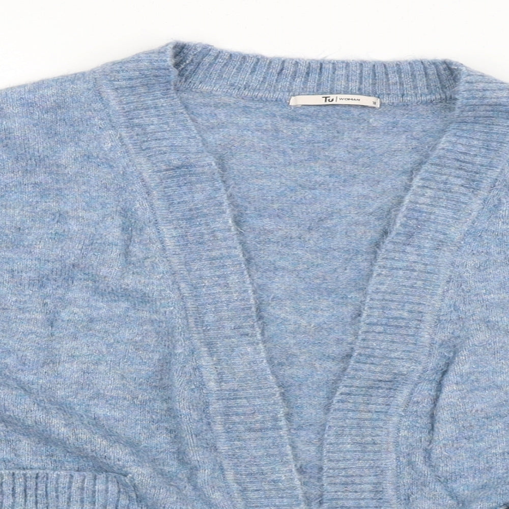 TU Womens Blue   Wrap Jumper Size 18