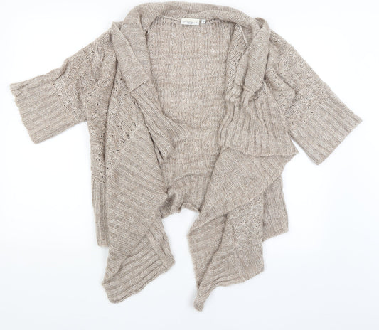 Womens UK Size 10 New Look Brown Wrap Jumper