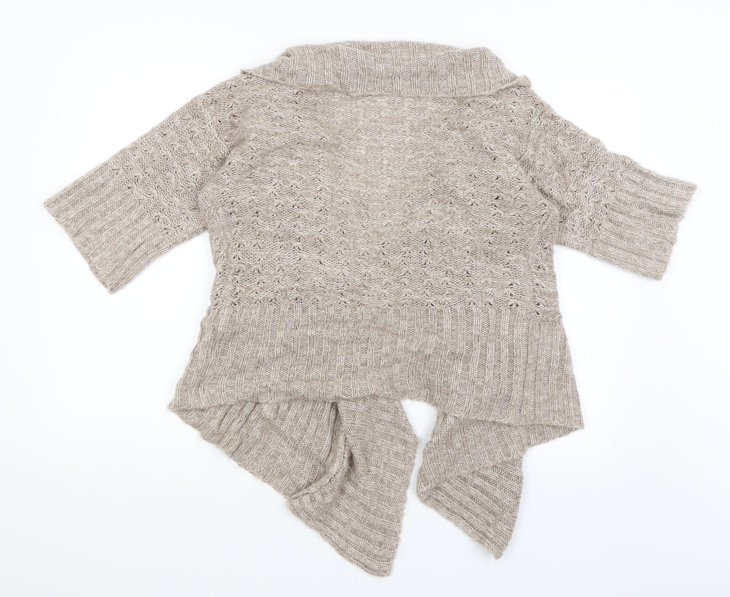 Womens UK Size 10 New Look Brown Wrap Jumper