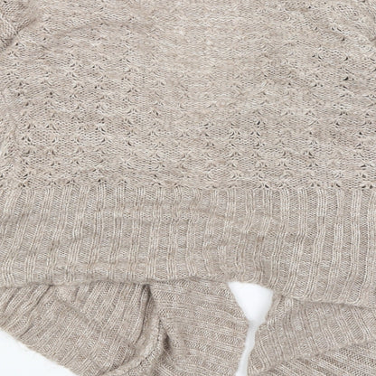 Womens UK Size 10 New Look Brown Wrap Jumper