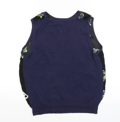 Cherry Couture Womens Blue   Vest Jumper Size 10  - Tiger