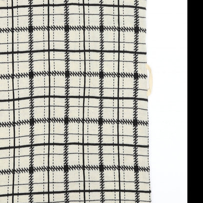 Primark Womens Beige Check  Wrap Jumper Size 6