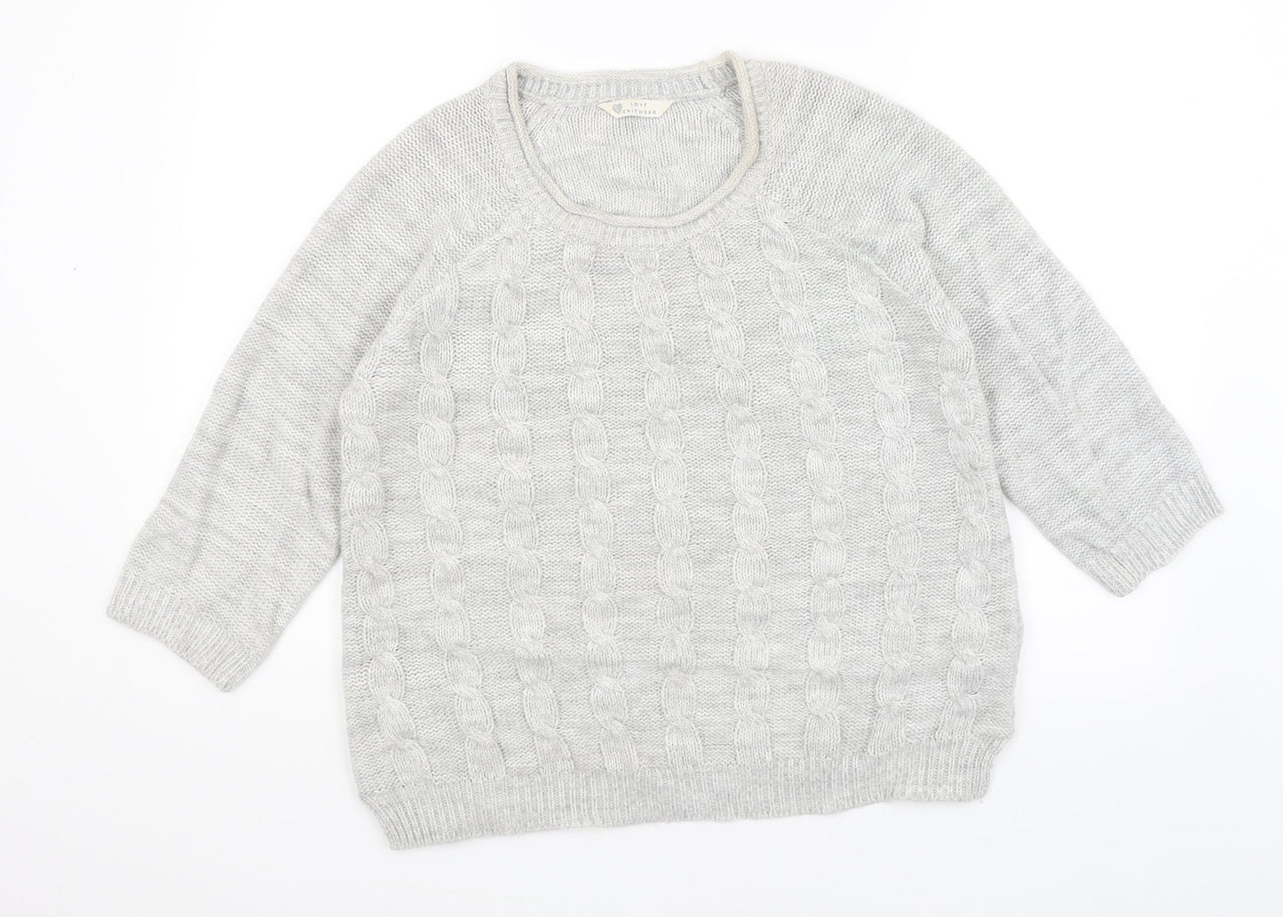 Womens UK Size 16 BHS Grey Pullover Jumper
