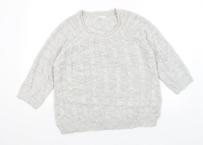 Womens UK Size 16 BHS Grey Pullover Jumper