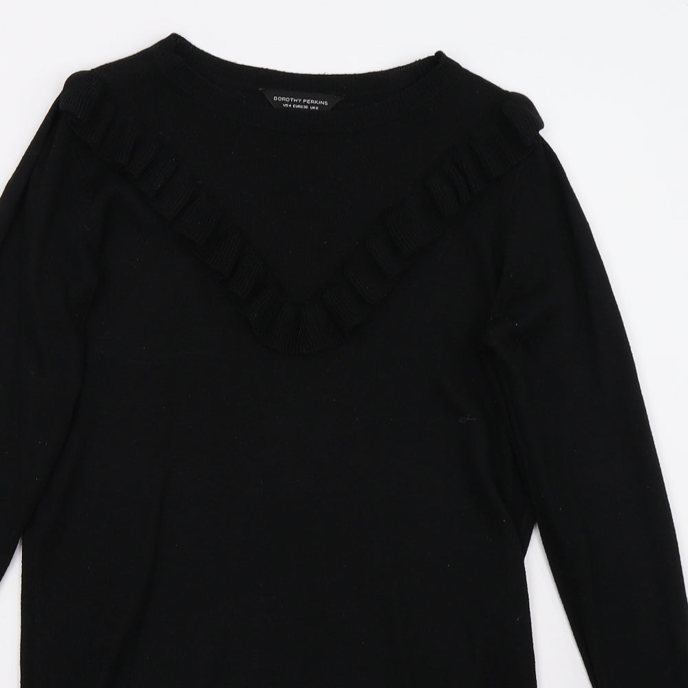 Womens UK Size 8 Dorothy Perkins Black Pullover Jumper