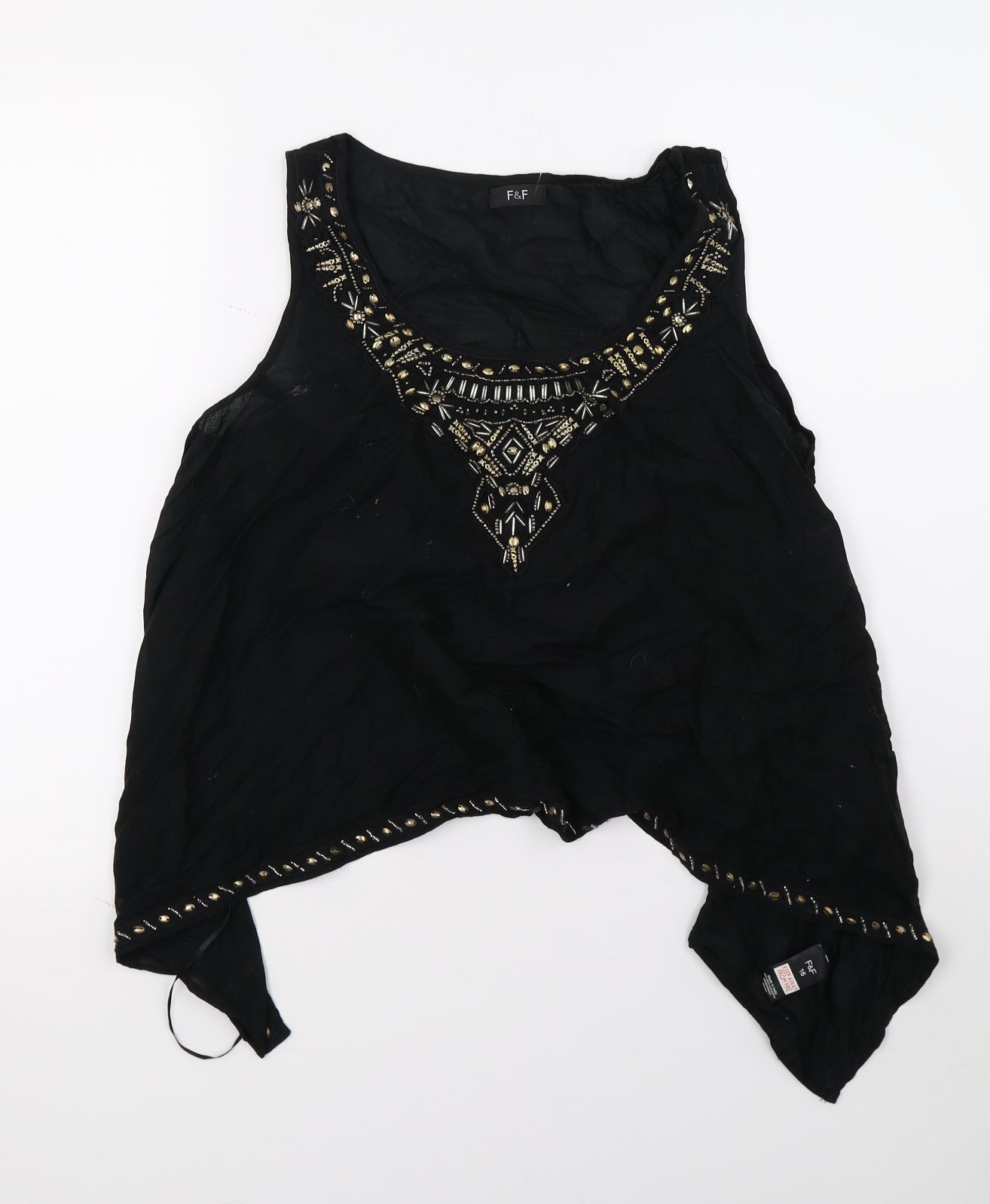 F&F Womens Black   Basic Blouse Size 16