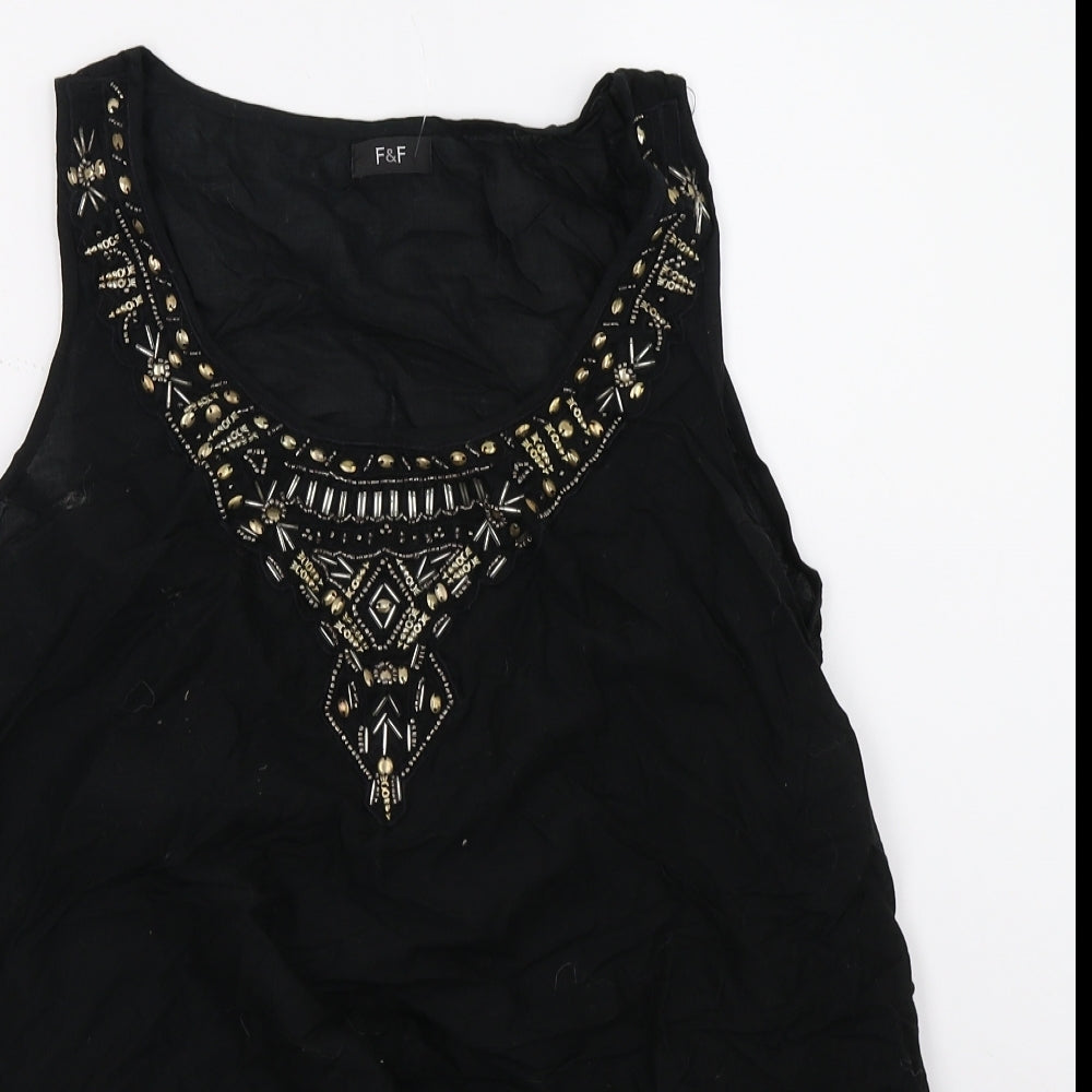 F&F Womens Black   Basic Blouse Size 16