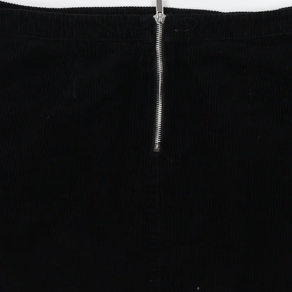 Newlook Womens Black  Rayon A-Line Skirt Size 12