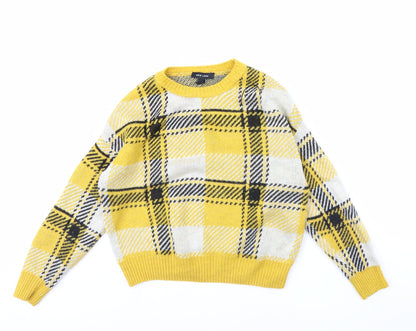 Womens UK Size S New Look Yellow Pullover Jumper