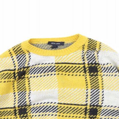 Womens UK Size S New Look Yellow Pullover Jumper