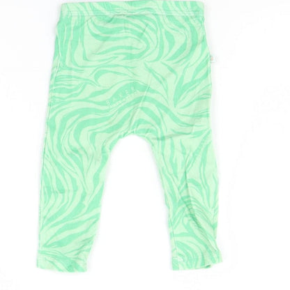 Baker Girls Green Animal Print  Capri Leggings Size 6-9 Months