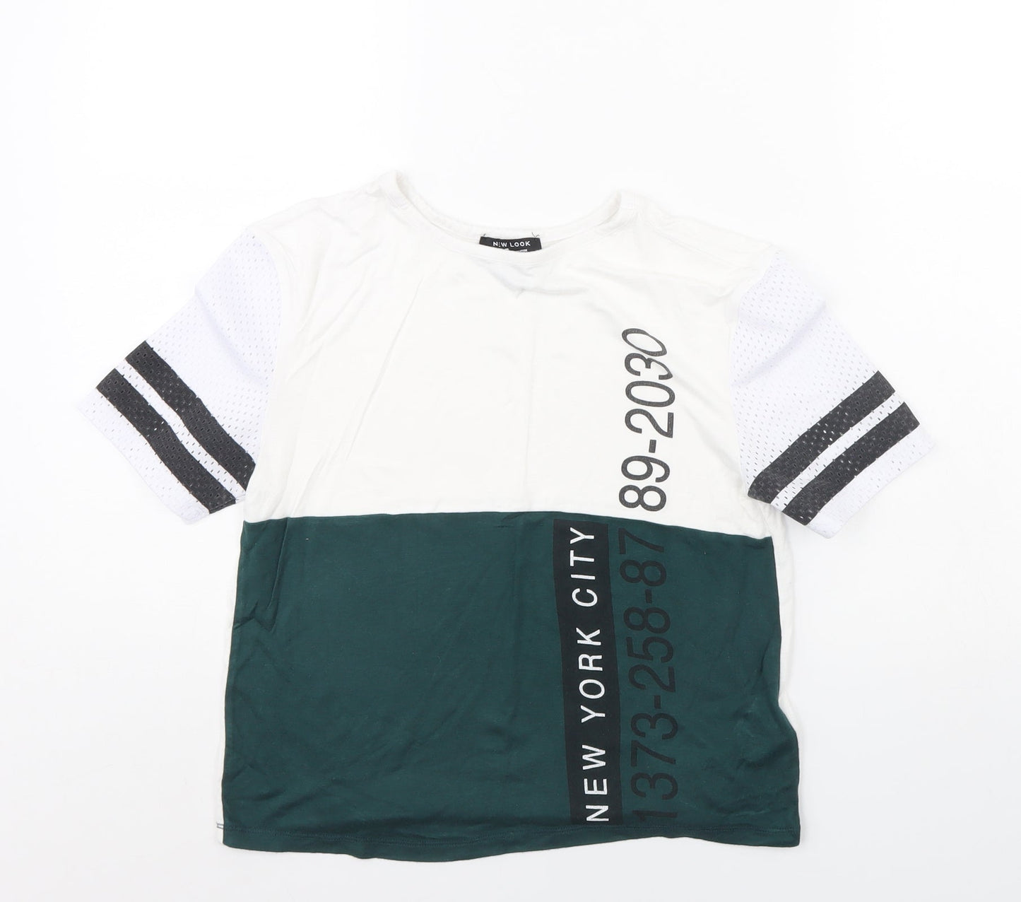 New Look Girls White   Cropped T-Shirt Size 9 Years