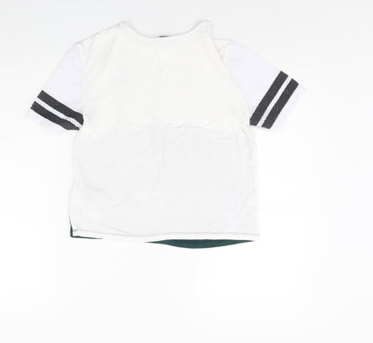 New Look Girls White   Cropped T-Shirt Size 9 Years