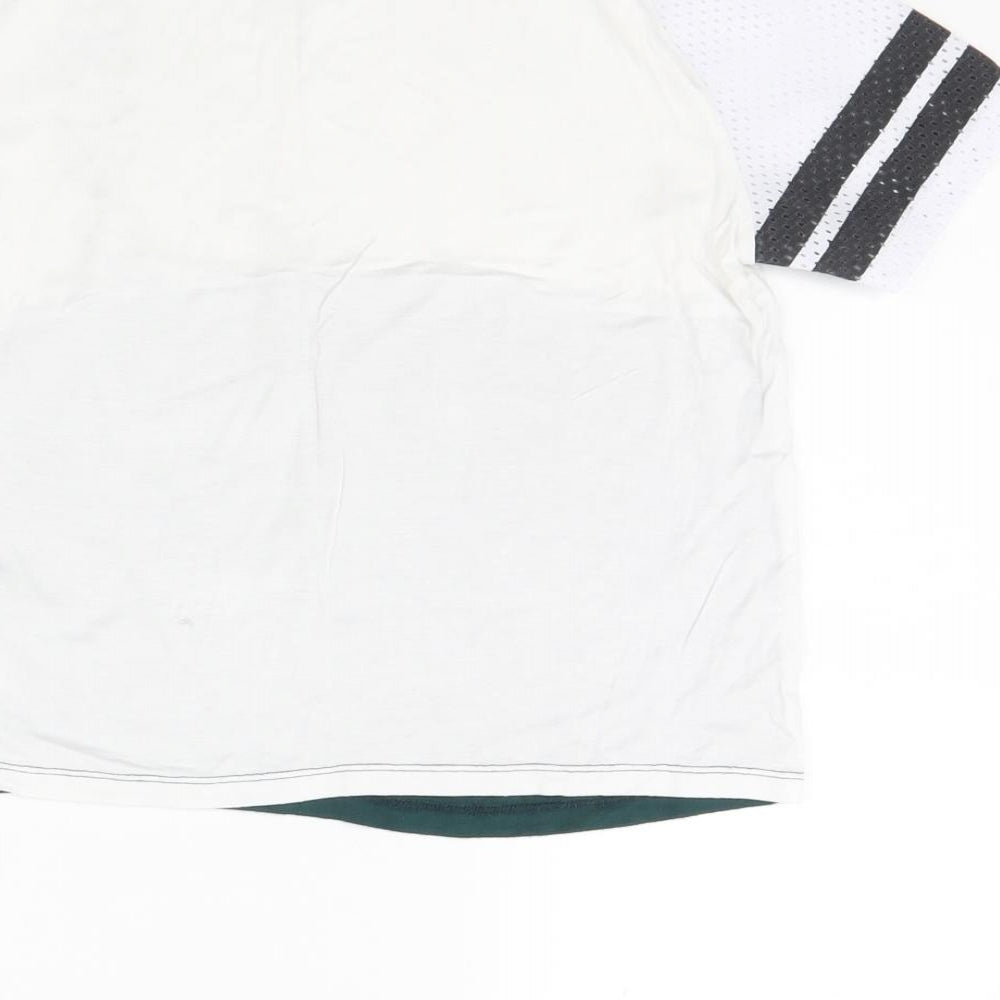 New Look Girls White   Cropped T-Shirt Size 9 Years