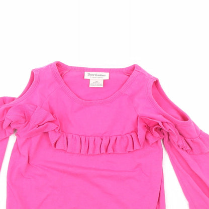 Juicy Couture Girls Pink   Pullover Jumper Size 4 Years