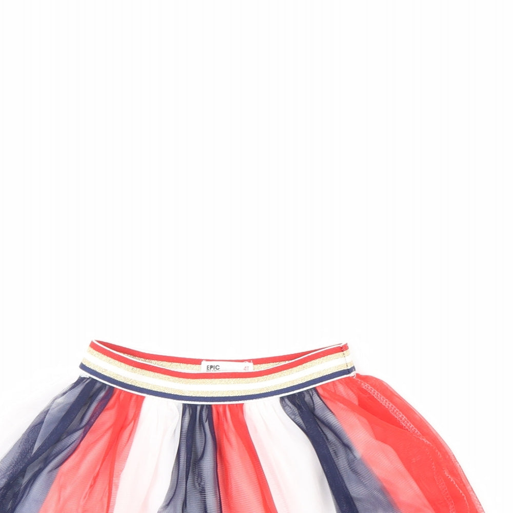 Epic Threads Girls Multicoloured Striped  Mini Skirt Size 4 Years
