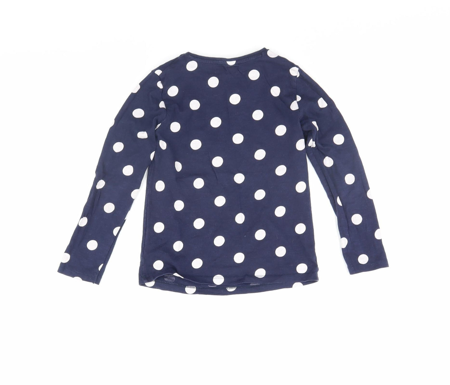 F&F Girls Blue Polka Dot  Basic T-Shirt Size 5 Years