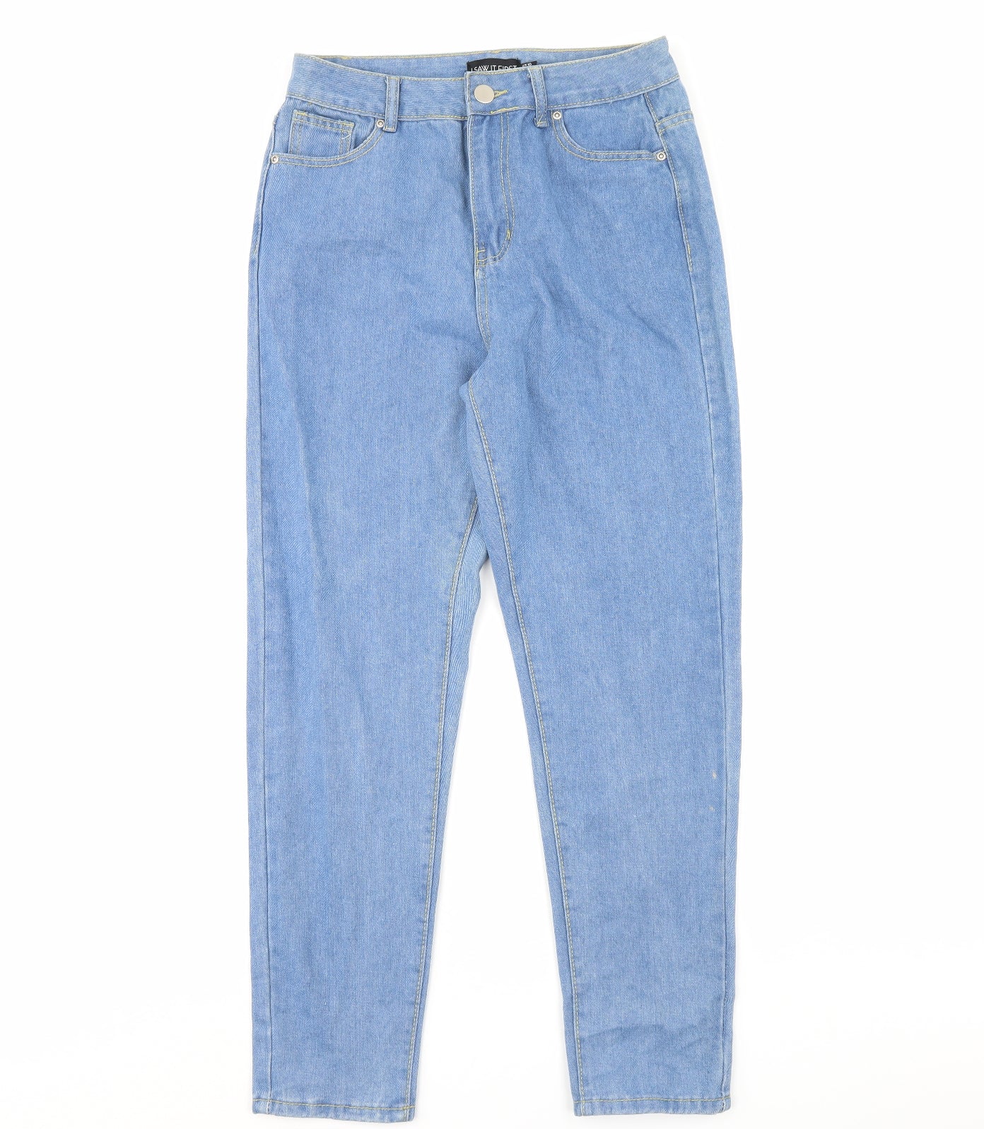 I SAW IT FIRST Womens Blue  Denim Straight Jeans Size 10 L29 in