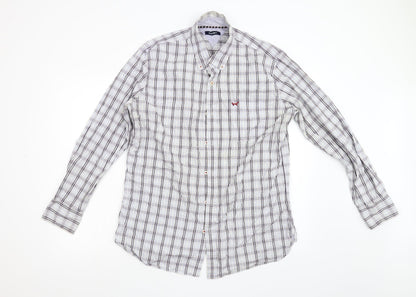 Wolsley Mens Blue Check   Button-Up Size L