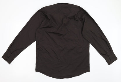 Primark Mens Brown    Button-Up Size 15.5