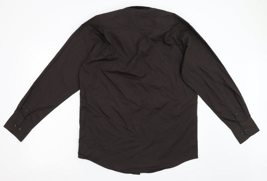 Primark Mens Brown    Button-Up Size 15.5