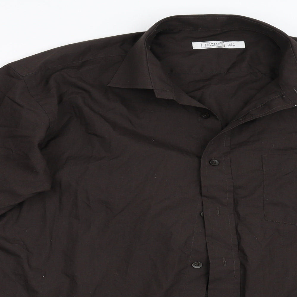 Primark Mens Brown    Button-Up Size 15.5
