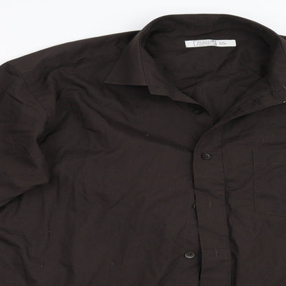 Primark Mens Brown    Button-Up Size 15.5