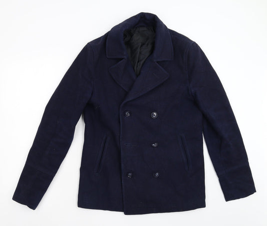 Womens UK Size M ASOS Blue Overcoat
