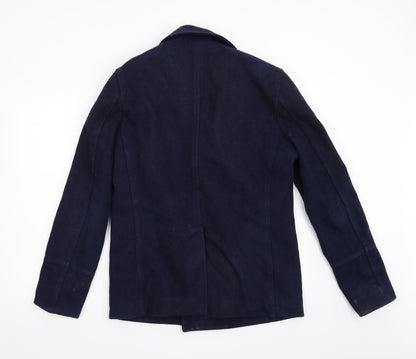 Womens UK Size M ASOS Blue Overcoat