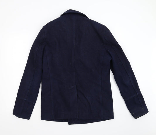 Womens UK Size M ASOS Blue Overcoat