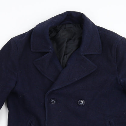 Womens UK Size M ASOS Blue Overcoat