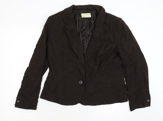 Precis Womens Brown   Jacket Blazer Size 16