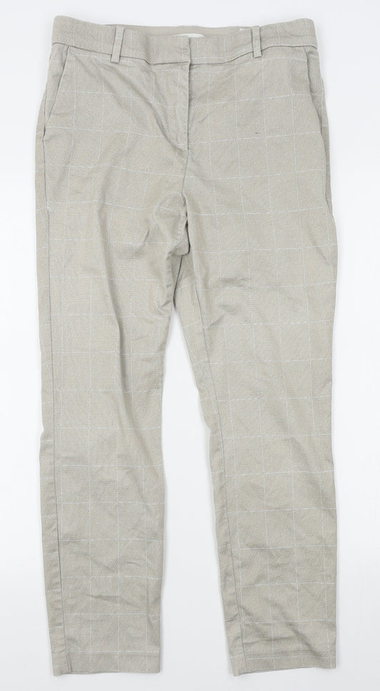 Womens UK Size 6 H&M Regular Fit  Beige Trousers