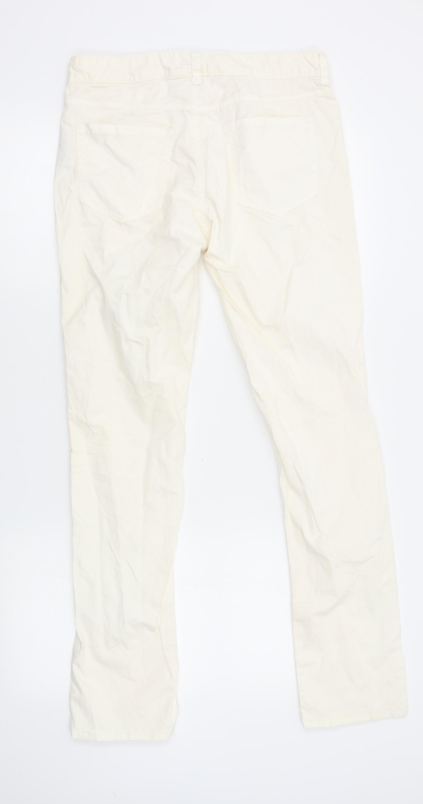 FC Jeans Womens Ivory   Straight Jeans Size 10 L29 in