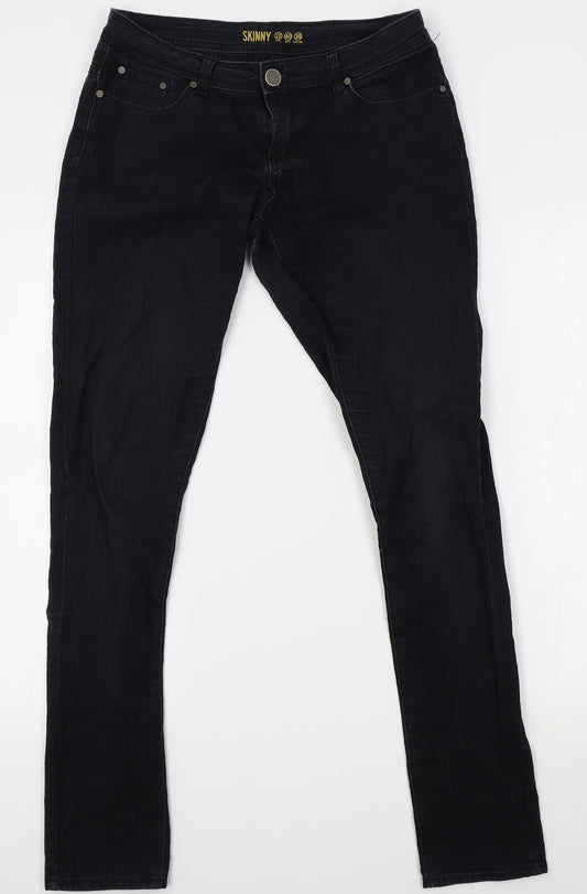 Denim Co Womens Black   Skinny Jeans Size 12 L30 in
