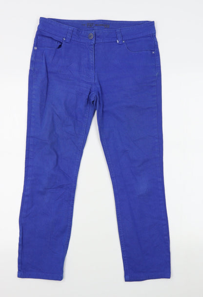 F&F Womens Blue   Straight Jeans Size 10 L25 in