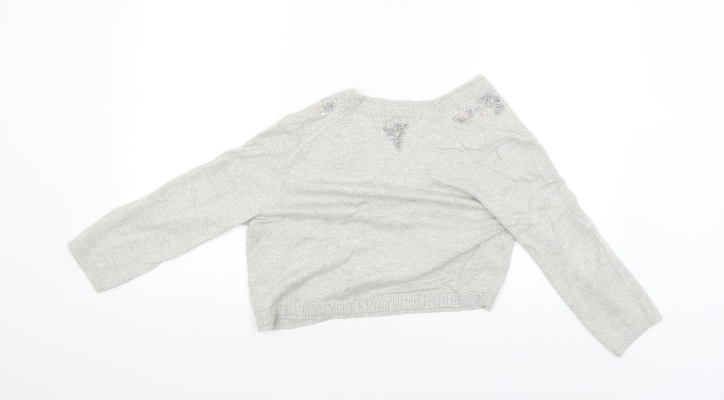 Womens UK Size 14 Marks and Spencer Grey Cardigan Jumper