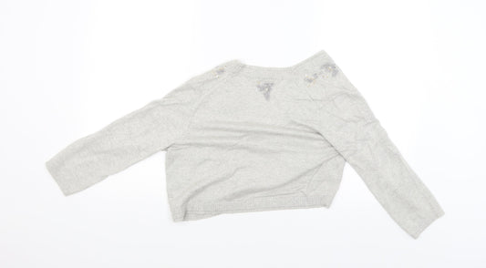 Womens UK Size 14 Marks and Spencer Grey Cardigan Jumper