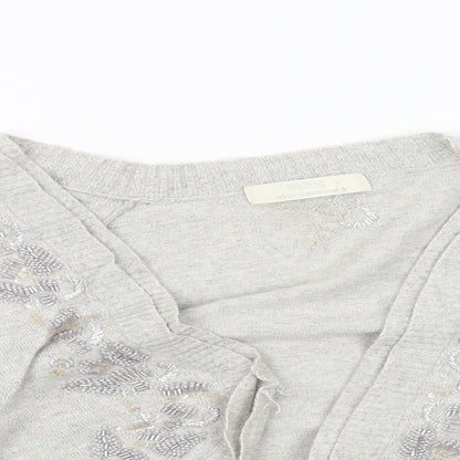 Womens UK Size 14 Marks and Spencer Grey Cardigan Jumper